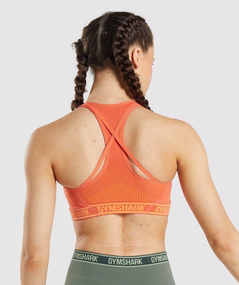 Women's Gymshark Apex Seamless Sports Bra Orange | NZ 3OTWQC